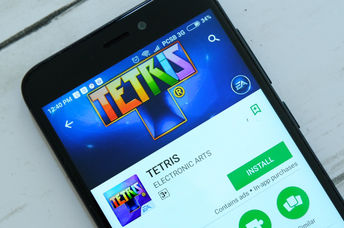 Tetris on a mobile phone..