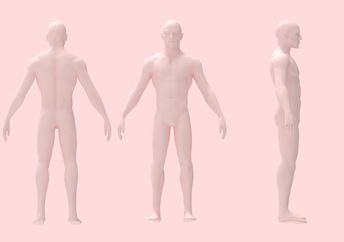 Photos recreated into 3-D figures.