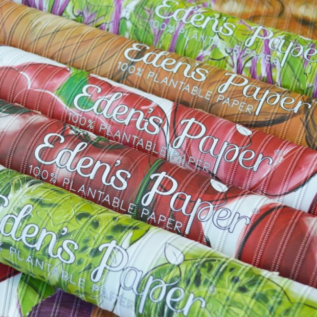 5 Green Products You Can Use Now and Plant Later Eden's Paper wrapping paper salad