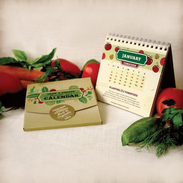 Plantable seeded calendar vegetables