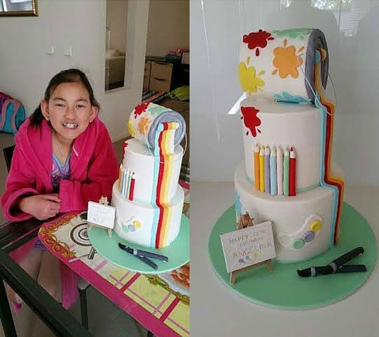 Art-themed cake