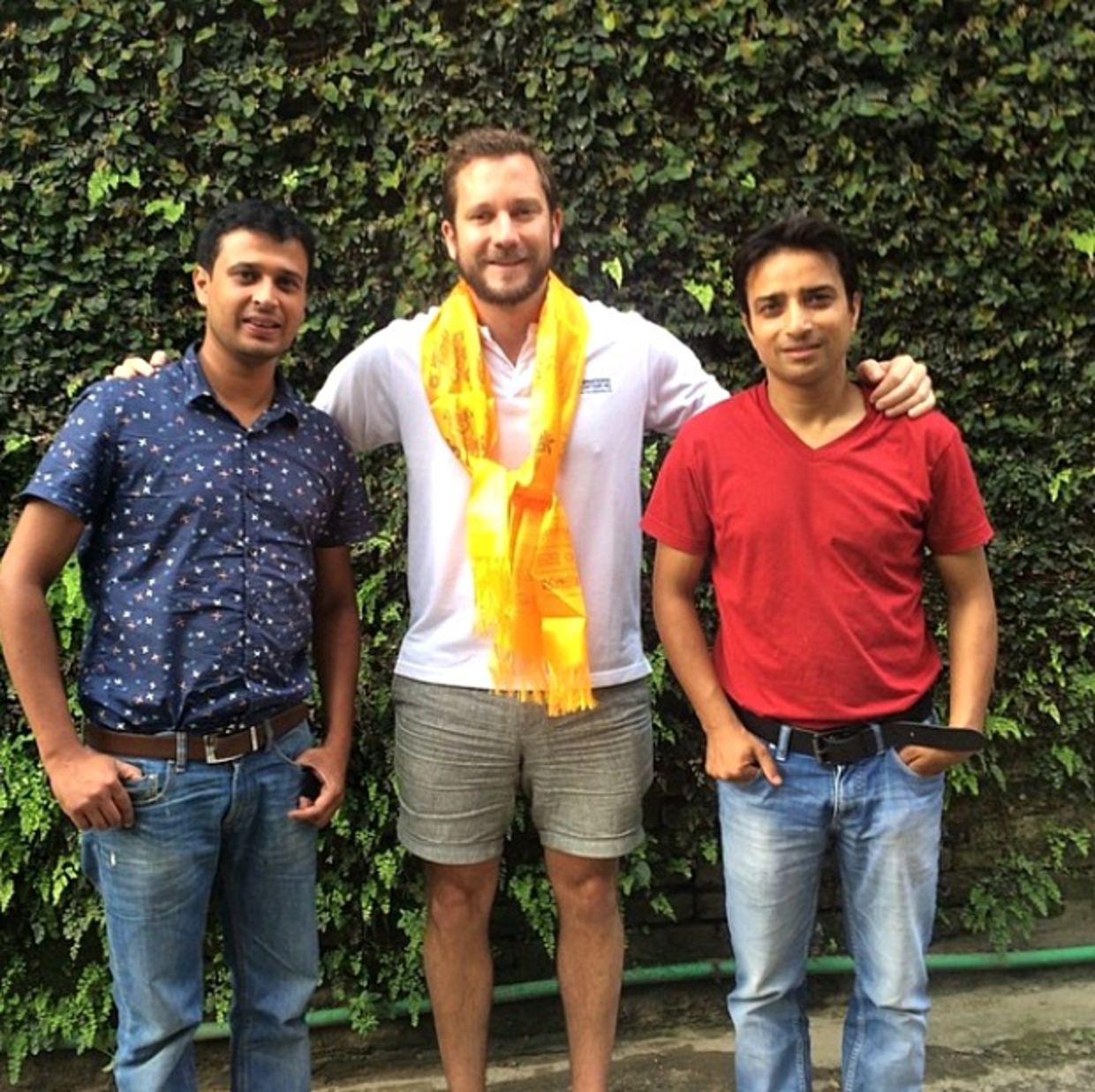Dan Radcliffe with partners in Nepal