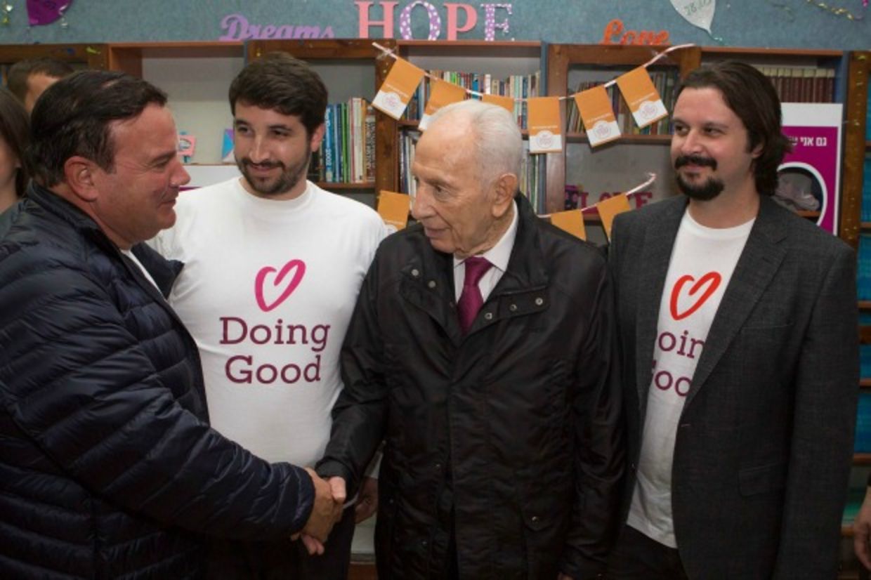 Shimon Peres on Good Deeds Day in Israel