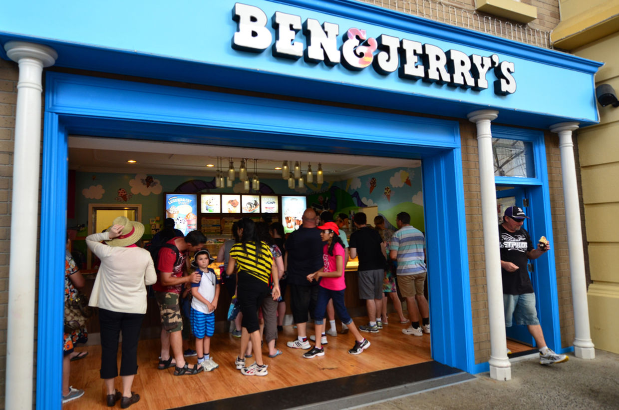 Best Jobs in the World - Ben & Jerry's ice cream store in Movie world Gold coast. (ChameleonsEye / Shutterstock.com)