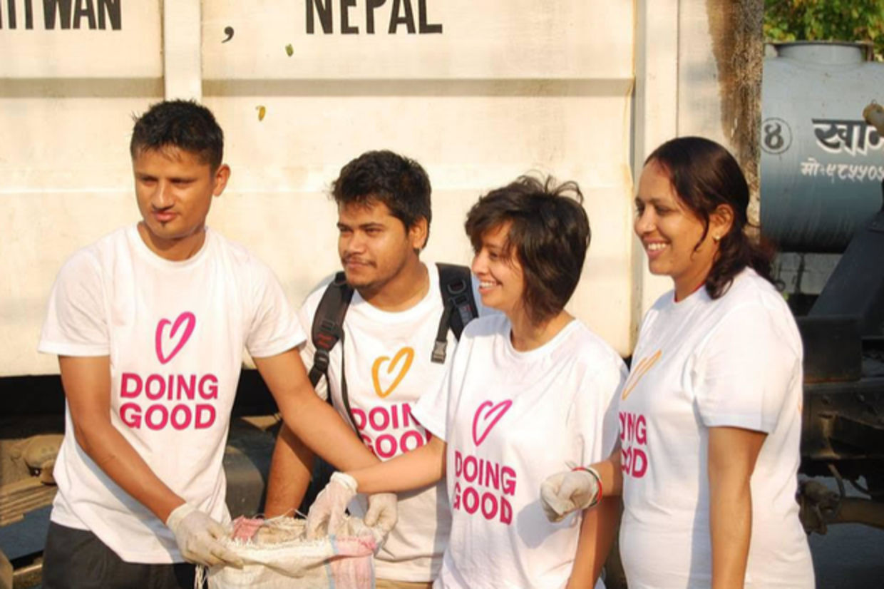 Volunteers participate in Good Deeds Day Nepal