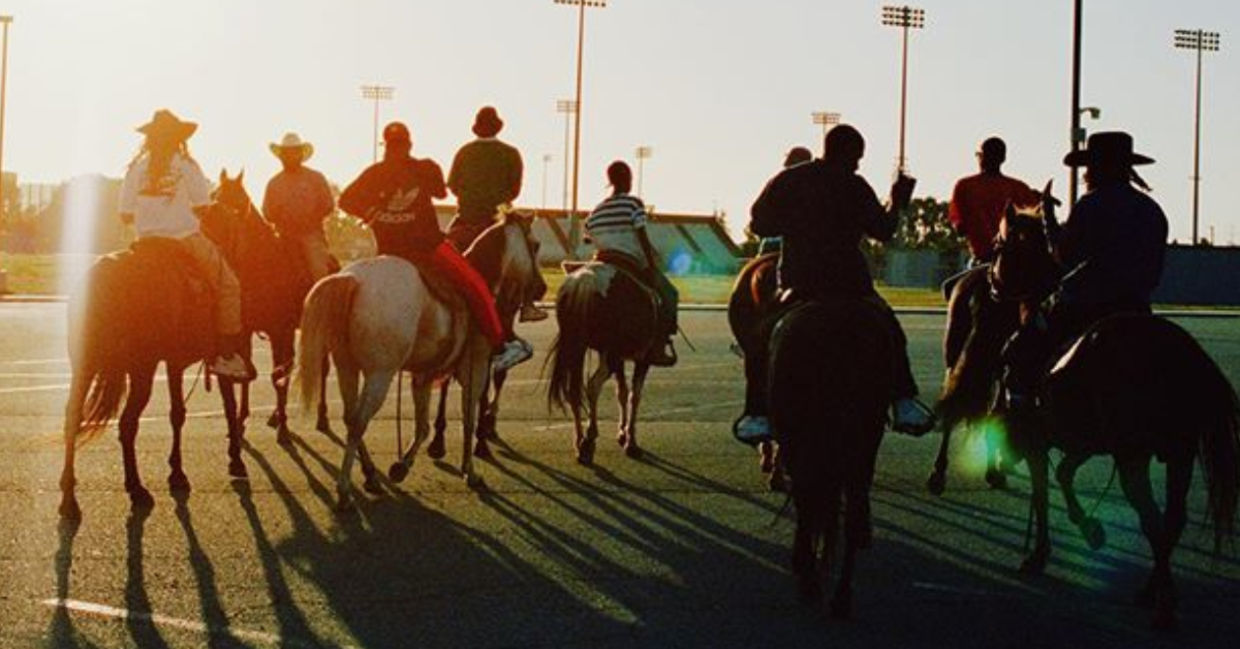 Compton Cowboys on their horses