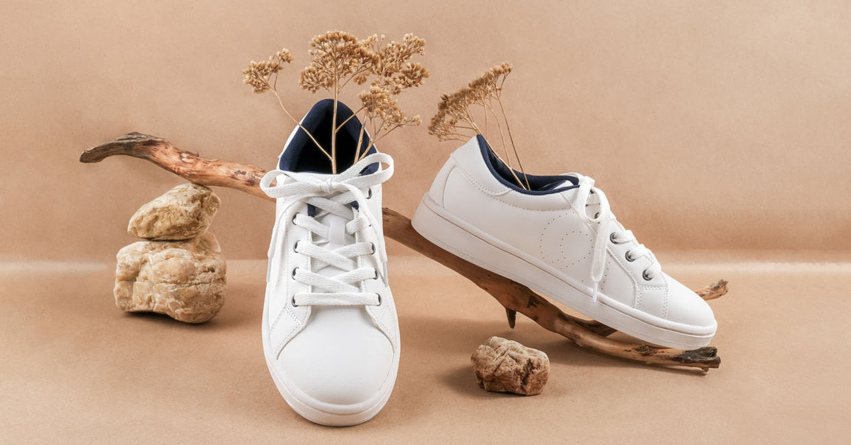 Vegan shoes made from synthetic leather