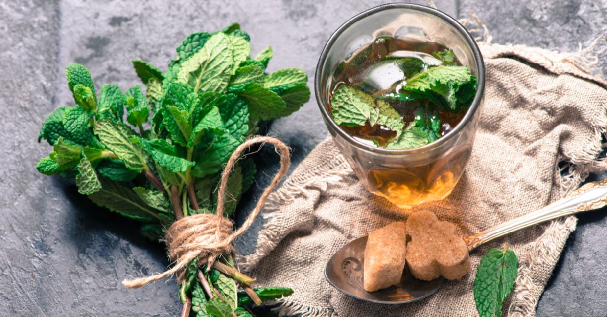 Peppermint tea can ease a headache