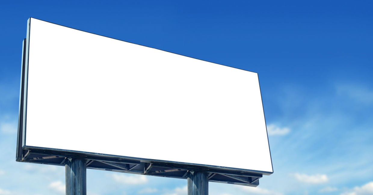 A blank billboard to turn into something more.