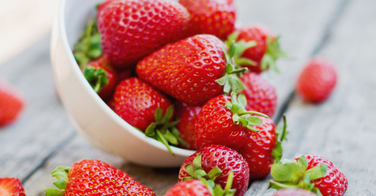Strawberries make a healthy snack.