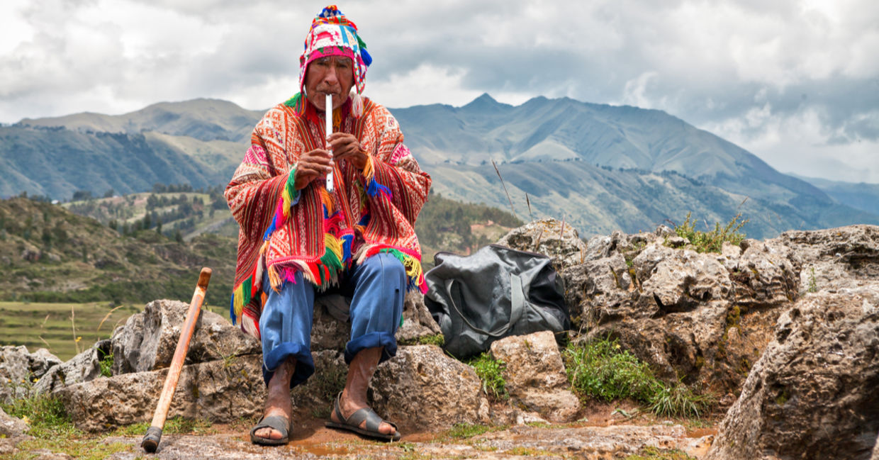 A Peruvian shaman healer.