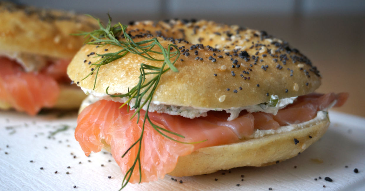 Bagels are a tasty breakfast treat for mom.