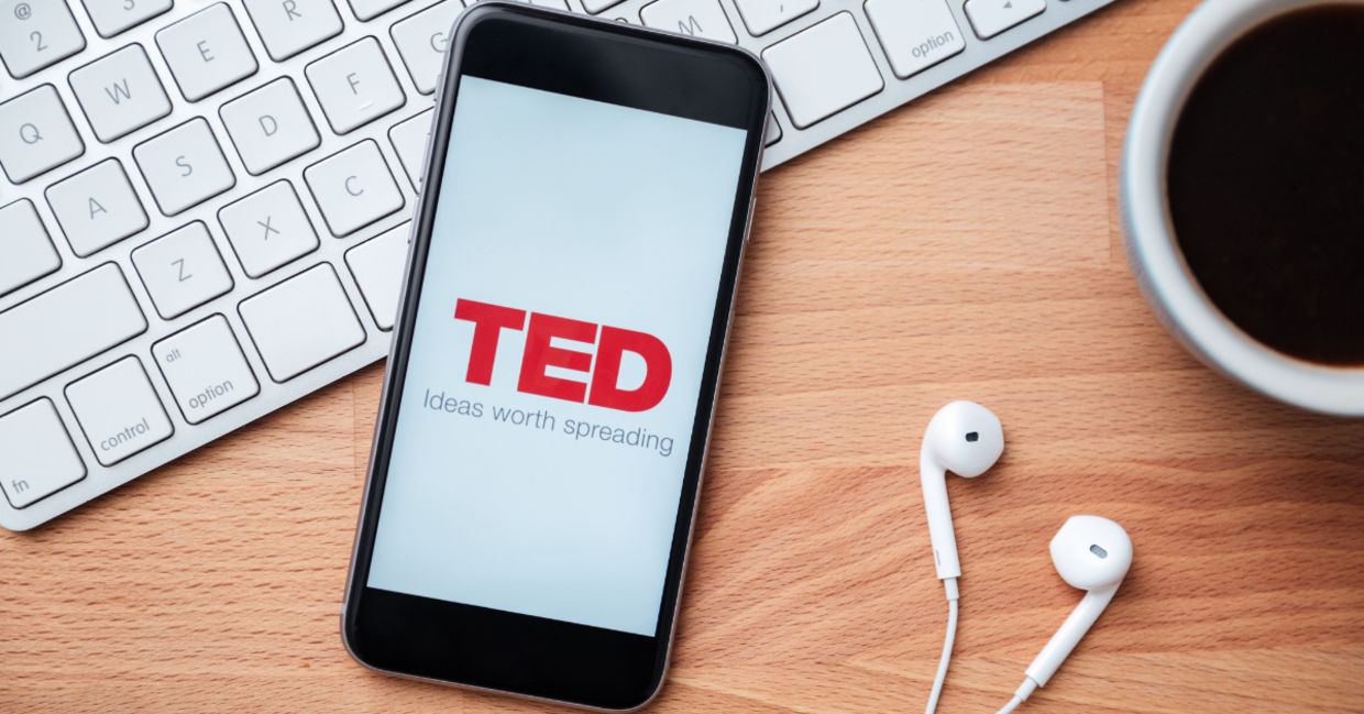 Using the Ted app.