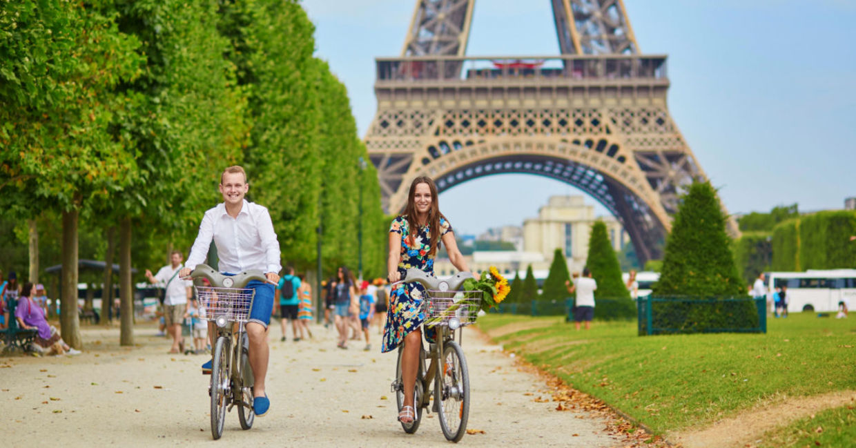 Biking through Paris is a form of sustainable sightseeing.