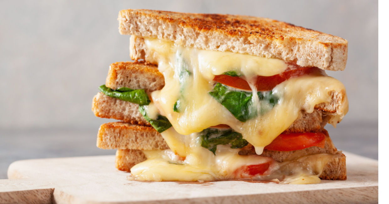 Grilled cheese sandwich.