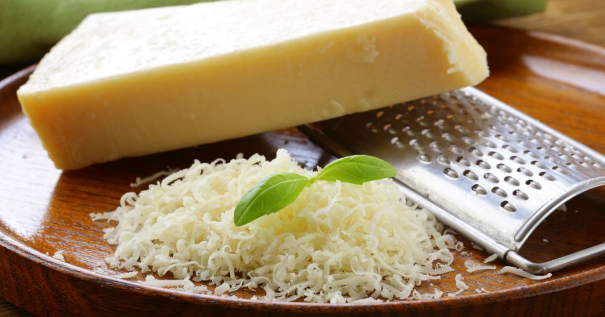 Grated Italian parmesan cheese.