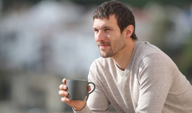 A man pondering life