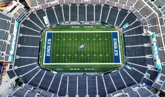 Lincoln Financial Field in Philadelphia is a green stadium.