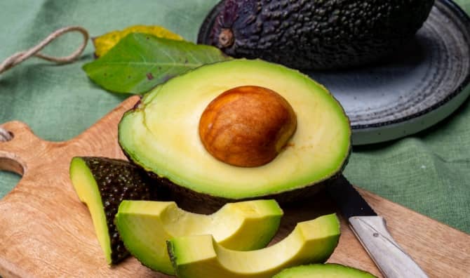 Ripe avocados.