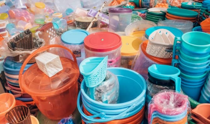 Plastic household products.