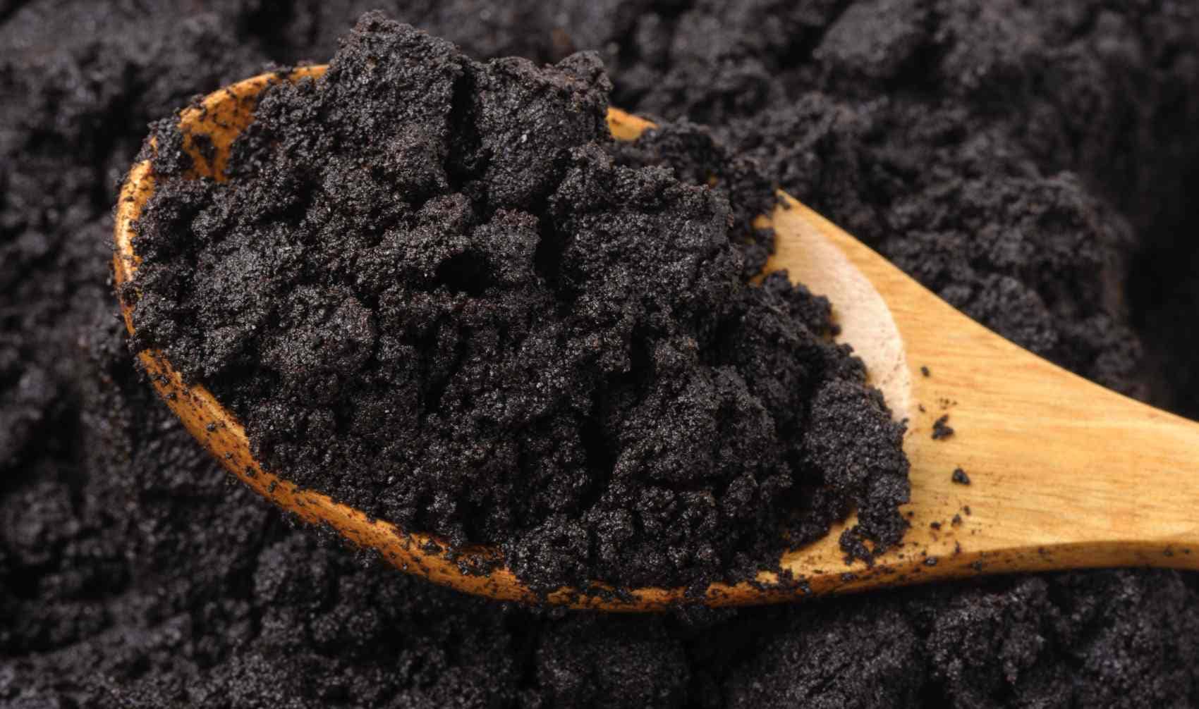 Used coffee grounds.