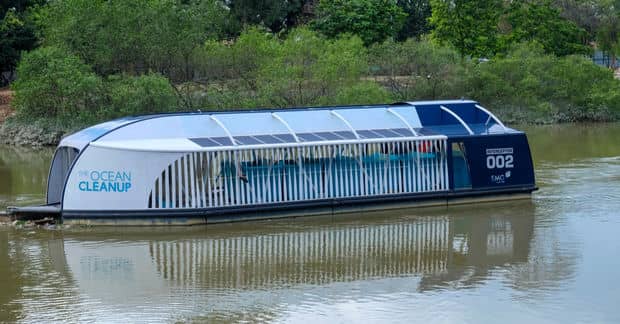 Meet the Powerhouse Barge That Loves Cleaning Rivers!