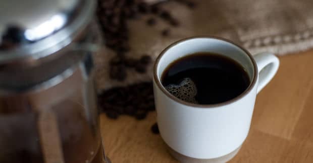 Cup of black coffee