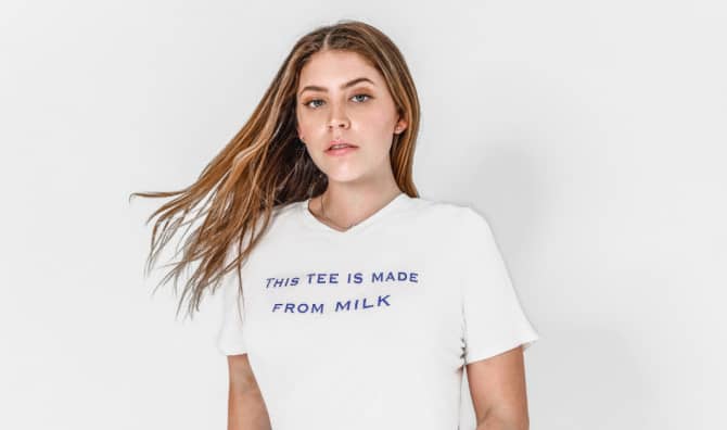 This T-shirt is Made From Spilled Milk