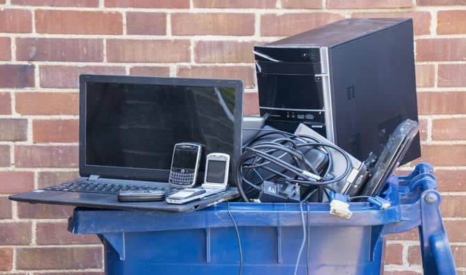 Old electronics can be mined for rare Earth metals.