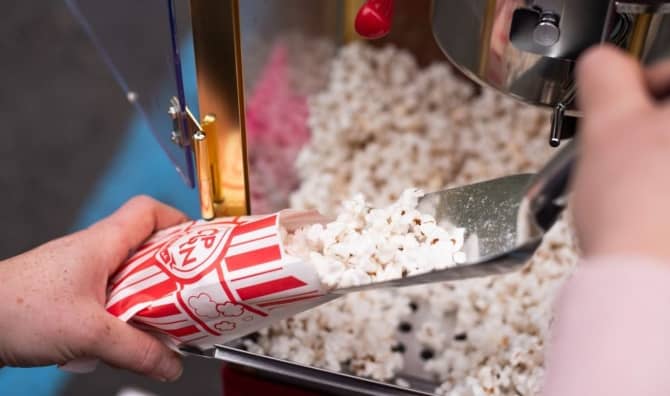 Old fashioned popcorn maker.