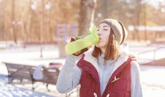 Working out during the winter.
