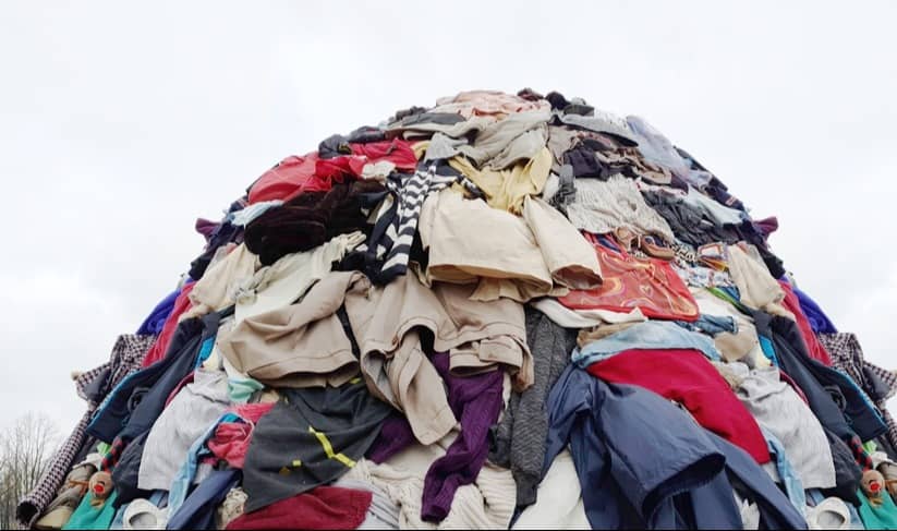 Fast fashion textile pollution.