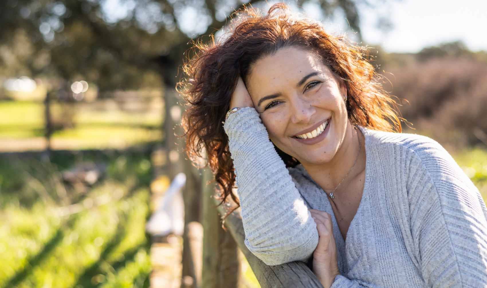 A happy confident woman.