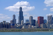 Chicago skyline.