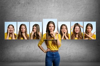 Women with different emotions