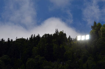 The sun mirrors bring sun down to Rjukan Square during winter months, when it is normally shady.The sun mirror is installed on the mountain wall at 742 metres over sea level