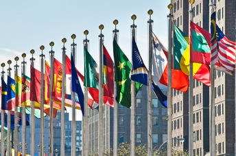 United Nations flags