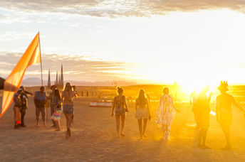 Burning Man focuses on self expression, experimentation, community, art, and self love. (Shutterstock)