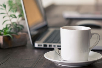 A cup of coffee or tea in the morning.