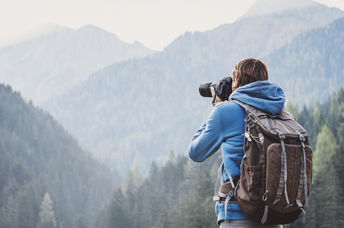 Man traveling with camera