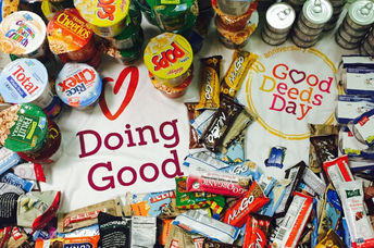 Collecting food for neighbors.