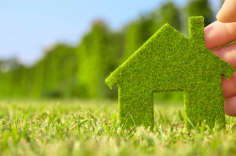 Green house made of grass