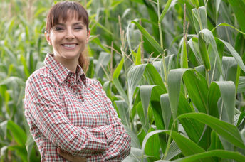 Young woman farming