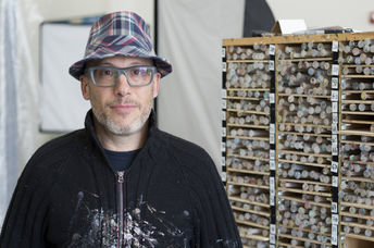 Artist Bradley Hart in his New York studio.