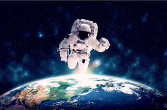 Astronaut on spacewalk