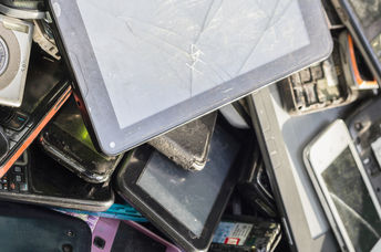 Discarded electronics.