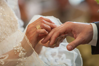 Happy newly married couple