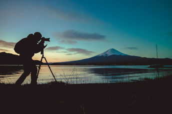 Photographing nature.