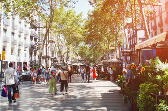 A summer day in Barcelona.