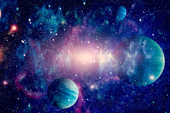 Planets, stars and galaxies in outer space showing the beauty of space exploration